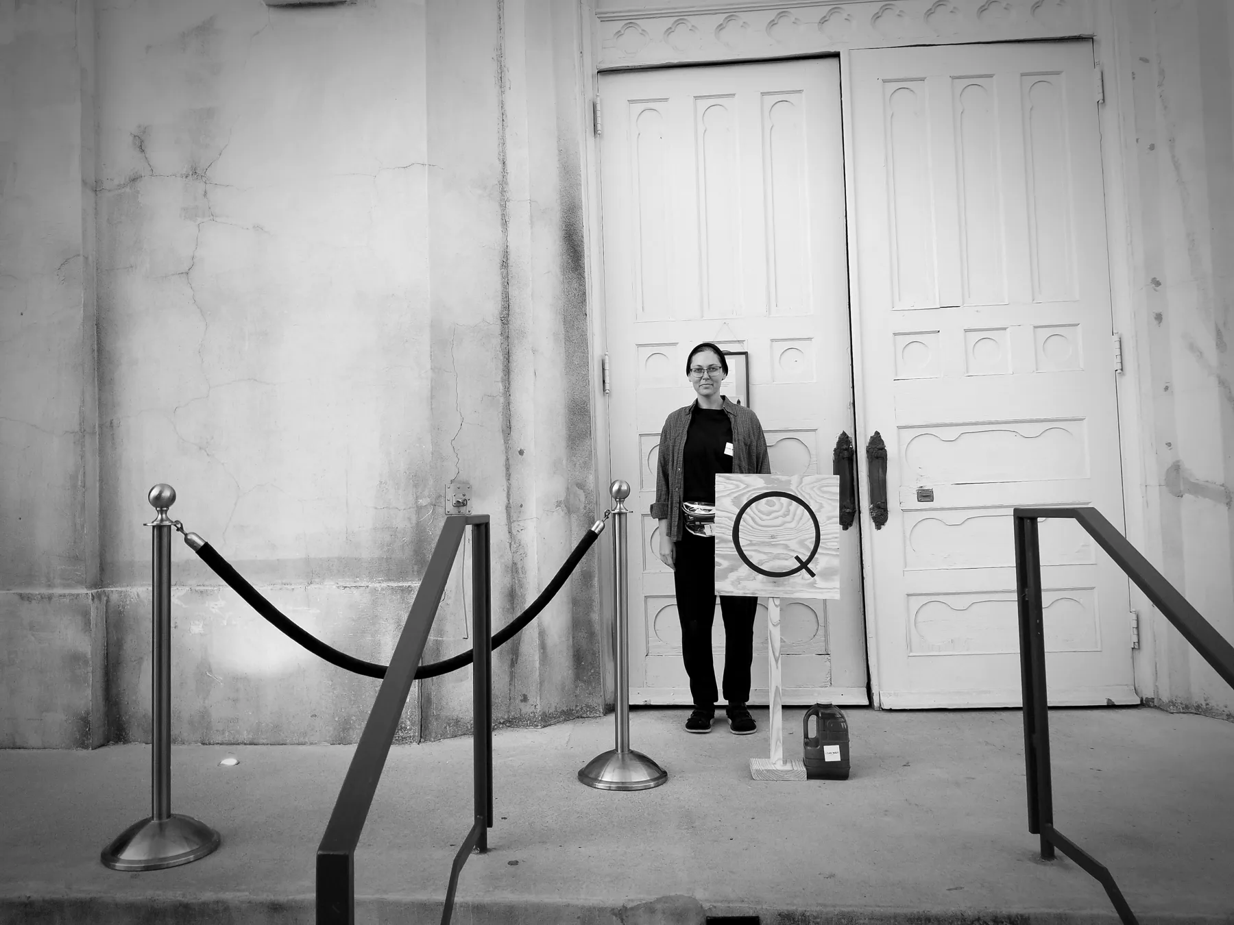 Queue installation in the church sanctuary